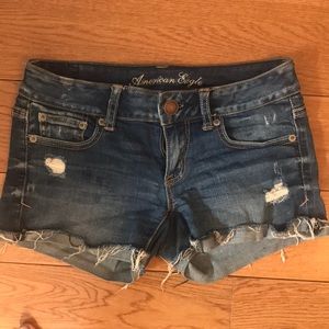 American eagle super stretch jean shorts